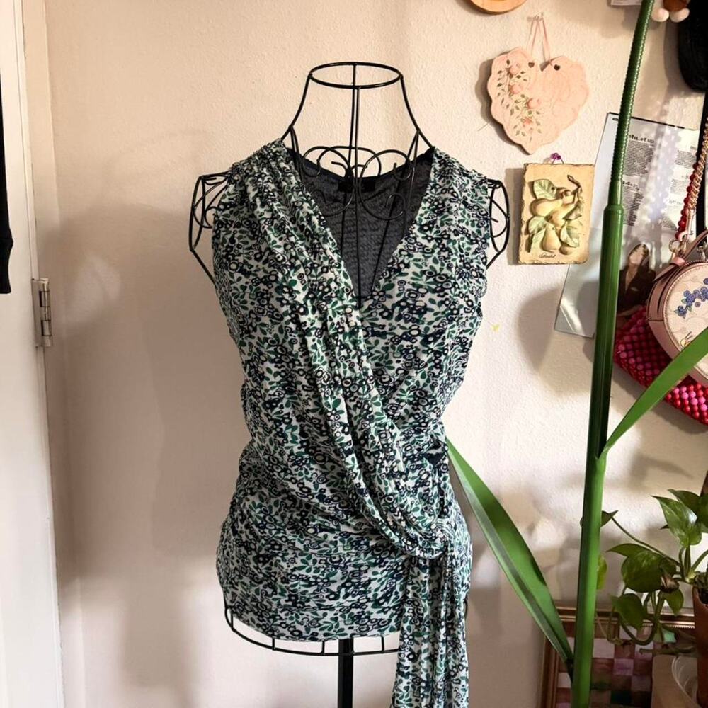 GNW Cross-Front Patterned Blouse S